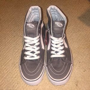 Gray Skate Hi Vans